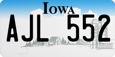 IA license plate AJL552