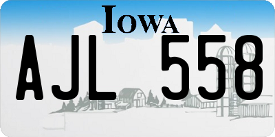 IA license plate AJL558
