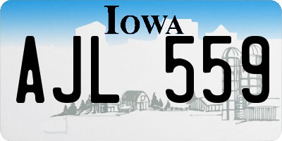 IA license plate AJL559