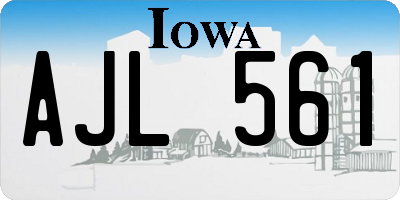 IA license plate AJL561