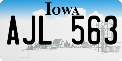 IA license plate AJL563