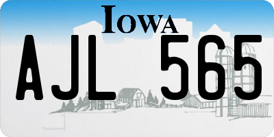 IA license plate AJL565