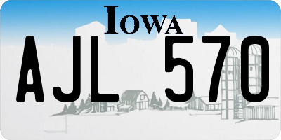 IA license plate AJL570