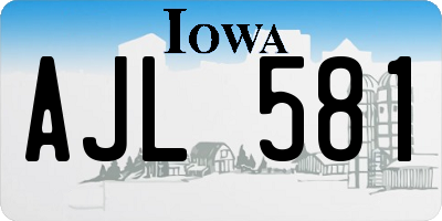 IA license plate AJL581
