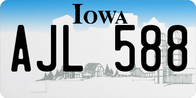 IA license plate AJL588