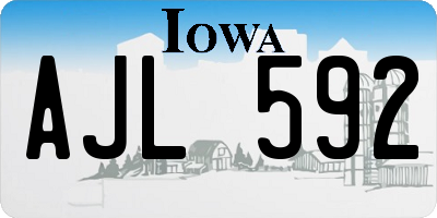 IA license plate AJL592