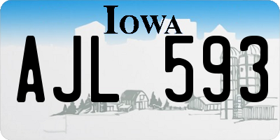 IA license plate AJL593