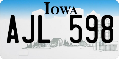 IA license plate AJL598