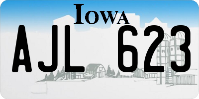 IA license plate AJL623