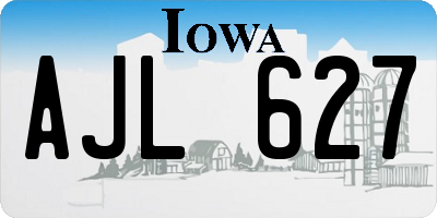 IA license plate AJL627