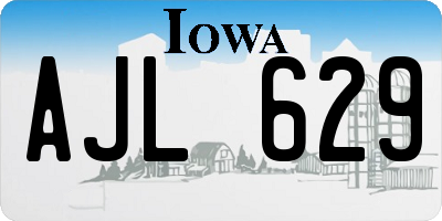 IA license plate AJL629
