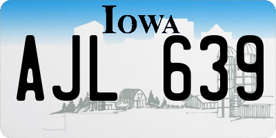 IA license plate AJL639