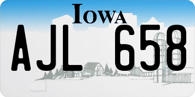 IA license plate AJL658