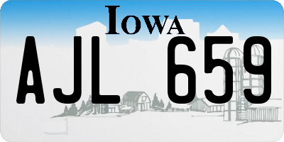 IA license plate AJL659