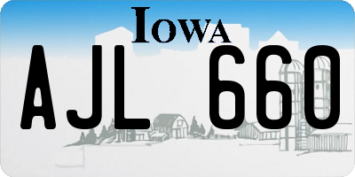 IA license plate AJL660