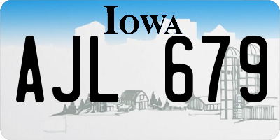 IA license plate AJL679