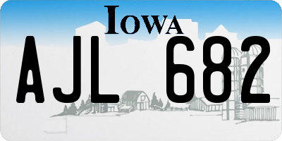 IA license plate AJL682
