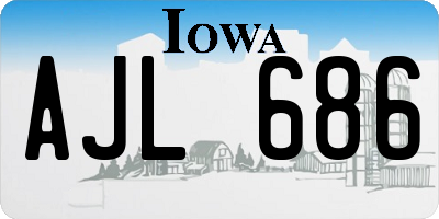IA license plate AJL686