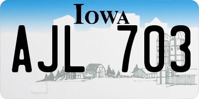 IA license plate AJL703