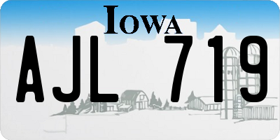 IA license plate AJL719