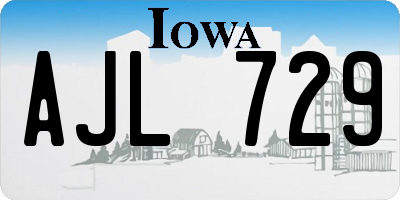 IA license plate AJL729