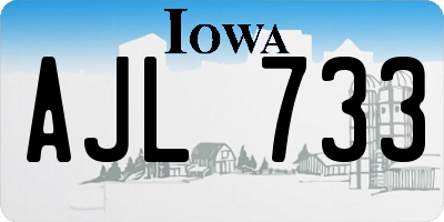 IA license plate AJL733