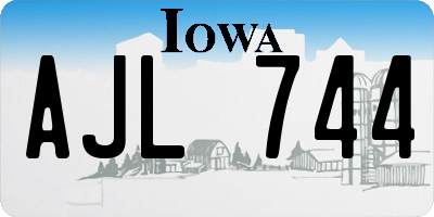 IA license plate AJL744