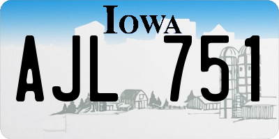 IA license plate AJL751