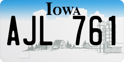 IA license plate AJL761