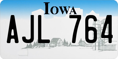 IA license plate AJL764