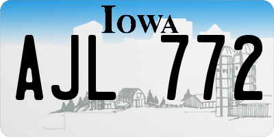IA license plate AJL772