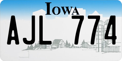 IA license plate AJL774