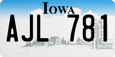 IA license plate AJL781