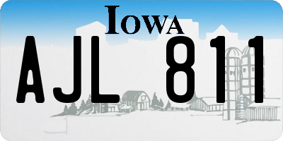 IA license plate AJL811