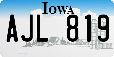 IA license plate AJL819
