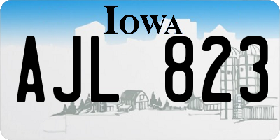 IA license plate AJL823