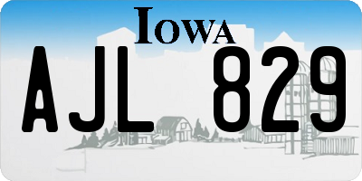 IA license plate AJL829