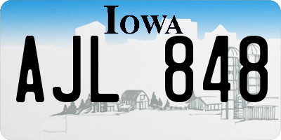 IA license plate AJL848