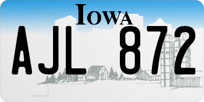IA license plate AJL872