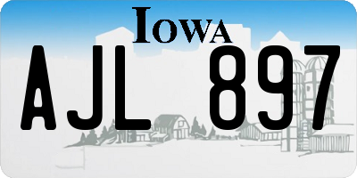 IA license plate AJL897