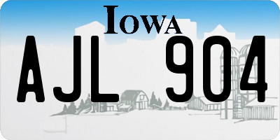 IA license plate AJL904