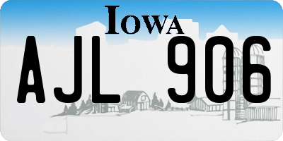 IA license plate AJL906