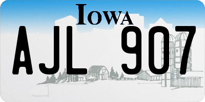 IA license plate AJL907