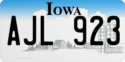 IA license plate AJL923