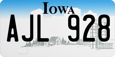 IA license plate AJL928