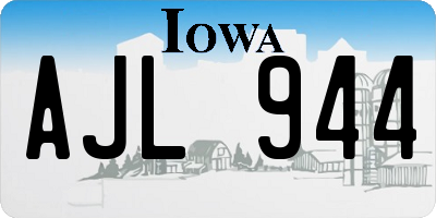 IA license plate AJL944