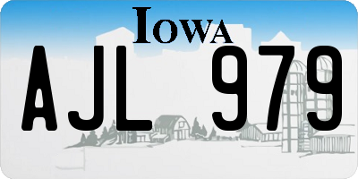 IA license plate AJL979