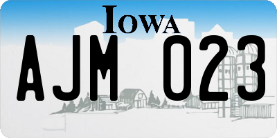 IA license plate AJM023