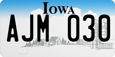 IA license plate AJM030