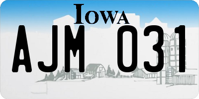 IA license plate AJM031